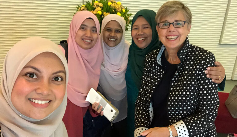 With the women of Petronas Global Energy, Kuala Lumpur, 2019